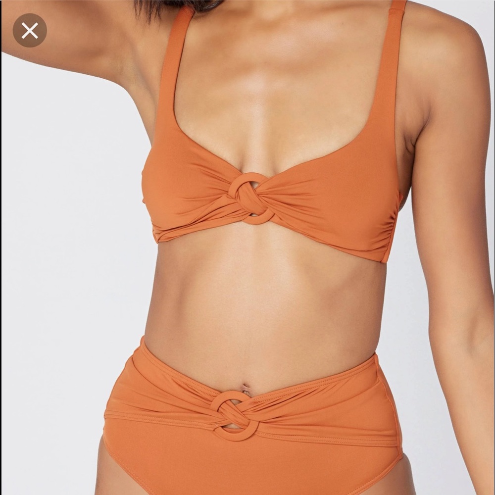 L*Space Orange Bella Bikini Top Large